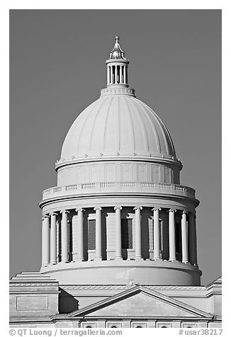 Dome of the Arkansas State Capitol. Little Rock, Arkansas, USA