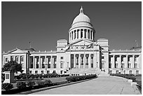 Walkway leading to the Arkansas Capitol. Little Rock, Arkansas, USA ( black and white)