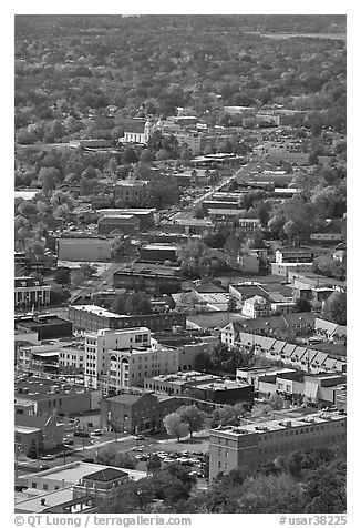 City main street seen from above. Hot Springs, Arkansas, USA