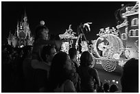 Main Street Electrical parade, Walt Disney World. Orlando, Florida, USA ( black and white)