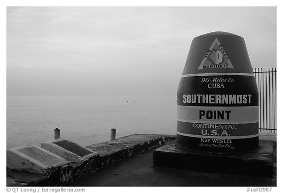 Marker for Southermost point in continental US. Key West, Florida, USA