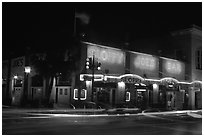 Sloppy Joe bar by night. Key West, Florida, USA ( black and white)