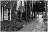 Cobblestone alley. St Augustine, Florida, USA ( black and white)