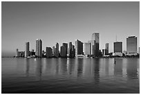 Miami Skyline. Florida, USA (black and white)