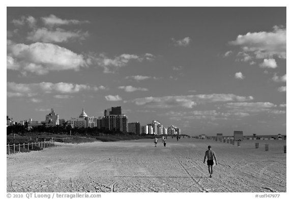 People strolling on South Beach, Miami Beach. Florida, USA