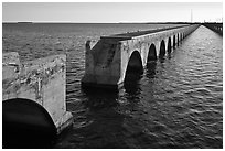 Abandonned Bridge, Sugarloaf Key. The Keys, Florida, USA ( black and white)