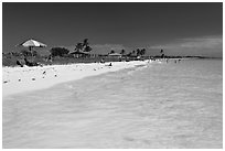 Turquoise waters, Sandspur Beach, Bahia Honda State Park. The Keys, Florida, USA ( black and white)