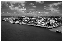 Waterfront. Key West, Florida, USA ( black and white)