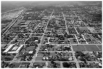 Aerial view of Homestead. Florida, USA ( black and white)