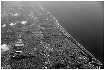 Aerial view of Fort Lauderdale. Florida, USA ( black and white)