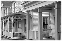 Historic houses in Sweet Auburn, Martin Luther King National Historical Site. Atlanta, Georgia, USA ( black and white)