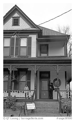 Birth Home of Dr. Martin Luther King, Jr, Martin Luther King National Historical Site. Atlanta, Georgia, USA (black and white)
