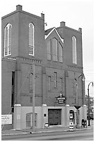 Historic Ebenezer Baptist Church, Martin Luther King National Historical Site. Atlanta, Georgia, USA ( black and white)