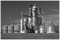 Grain elevator. Louisiana, USA ( black and white)