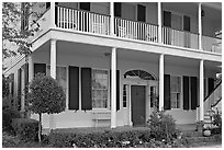 Griffith-McComas house. Natchez, Mississippi, USA ( black and white)