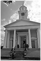 First Presbyterian Church. Natchez, Mississippi, USA ( black and white)