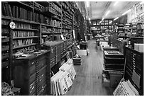Inside poster print shop, Hatch Show,. Nashville, Tennessee, USA ( black and white)