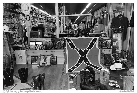 Country apparel store. Nashville, Tennessee, USA (black and white)