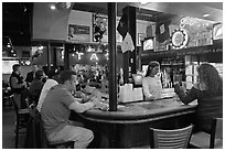 Inside a Beale Street bar. Memphis, Tennessee, USA ( black and white)