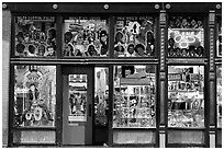 Store on Beale Street by night. Memphis, Tennessee, USA ( black and white)