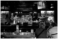 Live musical performance in Beale Street bar. Memphis, Tennessee, USA ( black and white)