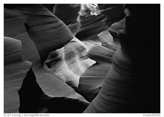 Lower Antelope Canyon. USA (black and white)