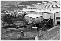 Copper mine concentrator, Morenci. Arizona, USA ( black and white)