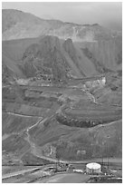 Morenci mine. Arizona, USA ( black and white)