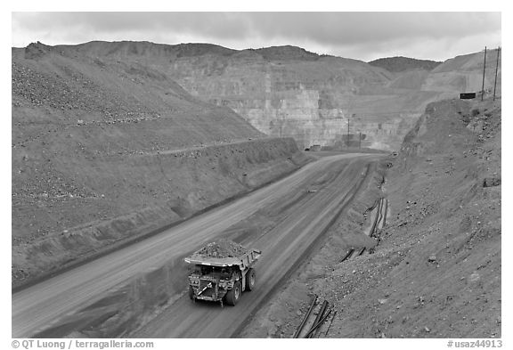 Truck with copper ore in open pit Morenci mine. Arizona, USA