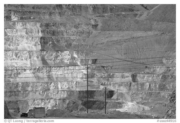 Open pit copper mine terraces, Morenci. Arizona, USA