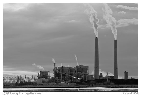 Cholla Power Plant, Joseph City. Arizona, USA (black and white)