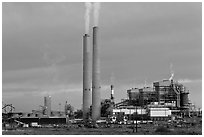 995-megawatt Cholla Power Plant, near Holbrook. Arizona, USA (black and white)