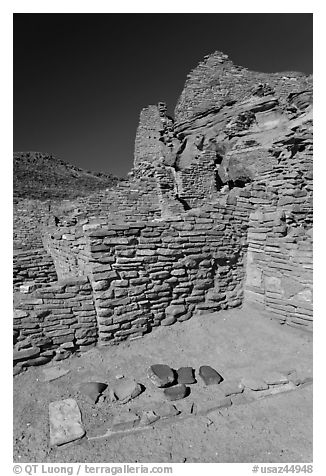 Wall detail, Wupatki Pueblo, Wupatki National Monument. Arizona, USA