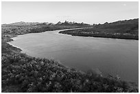 Colorado River, Havasu National Wildlife Refuge. Nevada, USA ( black and white)