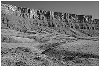 The Vermilion Cliffs. Vermilion Cliffs National Monument, Arizona, USA ( black and white)