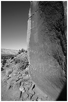 Maze Rock Art site. Vermilion Cliffs National Monument, Arizona, USA ( black and white)