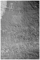 Maze Rock petroglyph panel. Vermilion Cliffs National Monument, Arizona, USA ( black and white)
