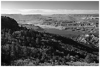 Mount Logan Wilderness and Grand Canyon. Grand Canyon-Parashant National Monument, Arizona, USA ( black and white)