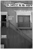 Old west style buildings, Old Tucson Studios. Tucson, Arizona, USA (black and white)