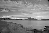 Wahweap Bay, Lake Powell, Glen Canyon National Recreation Area, Arizona. USA ( black and white)