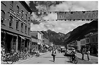 Main street. Telluride, Colorado, USA ( black and white)