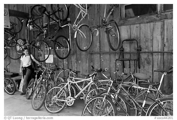 Bike shop. Telluride, Colorado, USA (black and white)