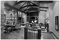 Suite lobby, Peaks resort. Telluride, Colorado, USA ( black and white)