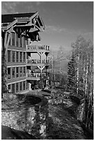 Peaks resort, Mountain Village. Telluride, Colorado, USA (black and white)