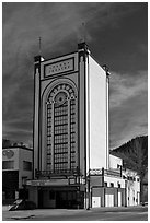 Historic Park Theater, Estes Park. Colorado, USA ( black and white)