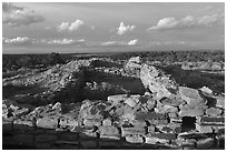 Lowry Pueblo, late afternoon. Canyon of the Anciens National Monument, Colorado, USA ( black and white)