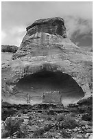Saddlehorn Pueblo. Canyon of the Anciens National Monument, Colorado, USA ( black and white)