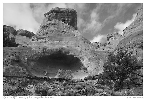 Saddlehorn Hamlet. Canyon of the Ancients National Monument, Colorado, USA (black and white)