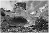 Saddlehorn Hamlet. Canyon of the Anciens National Monument, Colorado, USA ( black and white)