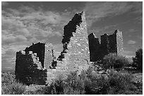 Hovenweep Castle. Hovenweep National Monument, Colorado, USA ( black and white)